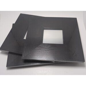 IKEA MALMA Square Modern Framed Mirror Dark Brown Lot of 4 10.25” x 10.25” New